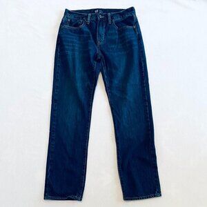GAP jeans Women's 28 blue denim straight leg mid-rise dark indigo wash classic